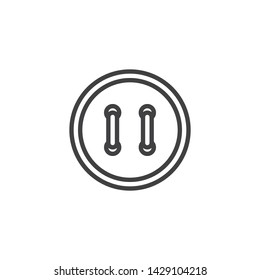 Sewing button line icon. linear style sign for mobile concept and web design. Four holes button outline vector icon. Symbol, logo illustration. Vector graphics