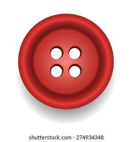 Sewing button. Vector