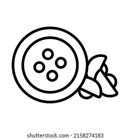 Sewing Buttons Icon. Bold outline design with editable stroke width. Vector Illustration.