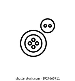 Icono de Botones de costura en vector. Logotipo