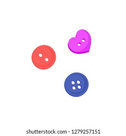 Sewing buttons illustration. Snaps, clothing, sewing. Needlework concept. Vector illustration can be used for topics like household, workshop