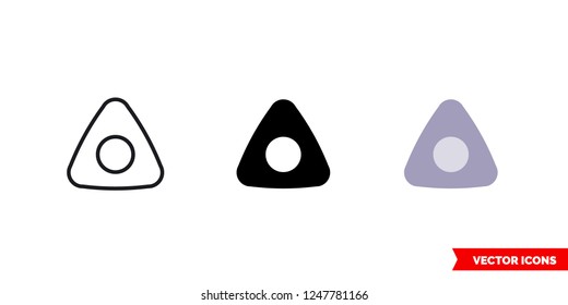 Sewing chalk icon of 3 types: color, black and white, outline. Isolated vector sign symbol.