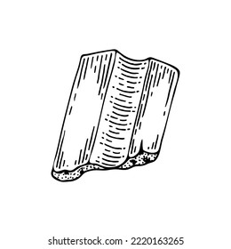 Nähen von Kreide Linie Kunst. Markup-Werkzeug. Schneiderberuf. Zahn zum Zeichnen. Handgezeichnete Vektordoodle-Illustration.