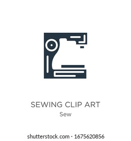 Sewing clip art icon vector. Trendy flat sewing clip art icon from sew collection isolated on white background. Vector illustration can be used for web and mobile graphic design, logo, eps10