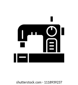 Sewing of clothes black icon concept. Sewing of clothes flat  vector symbol, sign, illustration.