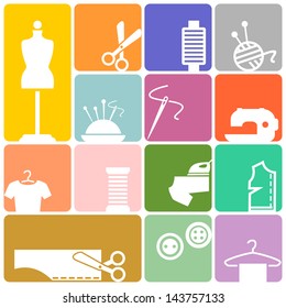 Sewing colored icons