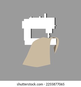 SEWING craft elegant vector illustrated logo