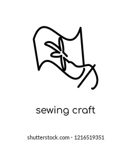 sewing craft icon. Trendy modern flat linear vector sewing craft icon on white background from thin line Sew collection, outline vector illustration