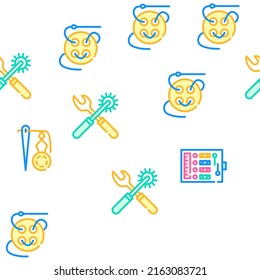 Vector de colección de Craft Studio de diseño con iluminación de línea de color sin inconvenientes
