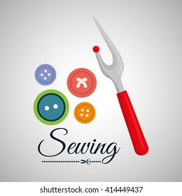 Sewing design.textile icon. tailor shop concept 