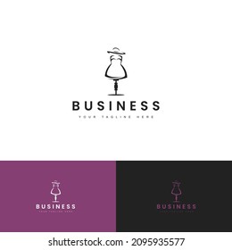 logo de muñeca de coser para una simple boutique