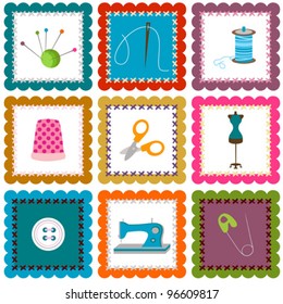  sewing elements background