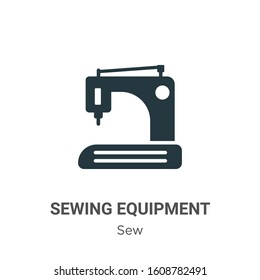 Sewing equipment glyph icon vector on white background. Flat vector sewing equipment icon symbol sign from modern sew collection for mobile concept and web apps design.