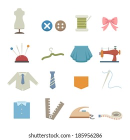 Sewing equipment icons
