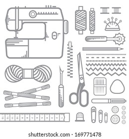 Sewing equipment, outline