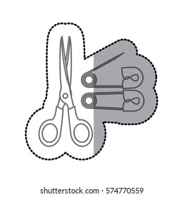 Sewing equipment and tools icon vector illustration graphic design