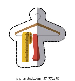 Sewing equipment and tools icon vector illustration graphic design