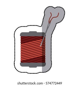 Sewing equipment and tools icon vector illustration graphic design