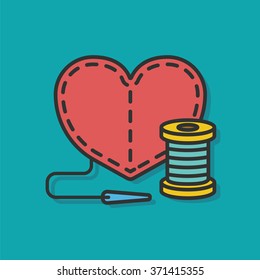 sewing equipment vector icon