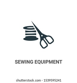 Sewing equipment vector icon on white background. Flat vector sewing equipment icon symbol sign from modern sew collection for mobile concept and web apps design.