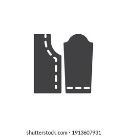 Sewing fabric vector icon. filled flat sign for mobile concept and web design. Clothing sewing fabric glyph icon. Symbol, logo illustration. Vector graphics