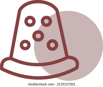 Sewing finger safety, illustration, vector on a white background.