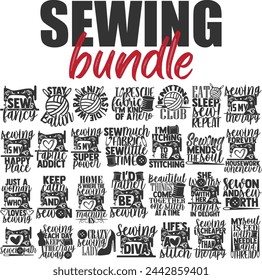 Sewing Girl Vector Designs Bundle