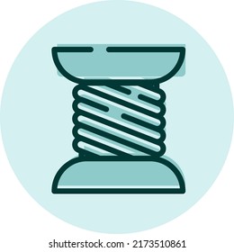 Sewing hobby, illustration, vector on a white background.