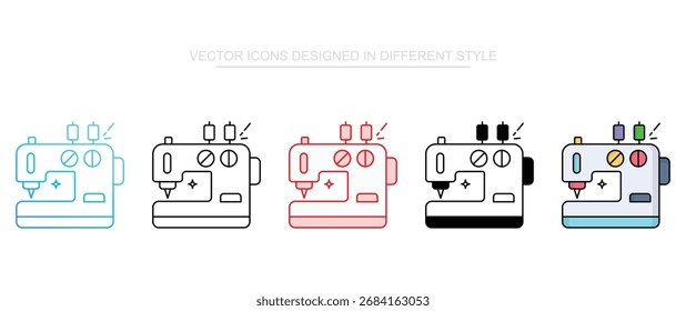 Projeto de ícone de costura com fundo branco ilustração stock