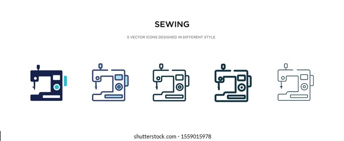 sewing icon in different style vector illustration. two colored and black sewing vector icons designed in filled, outline, line and stroke style can be used for web, mobile, ui