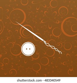 Sewing icon flat style stock vector illustration