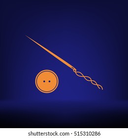Sewing icon flat style stock vector illustration