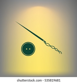 Sewing icon flat style stock vector illustration