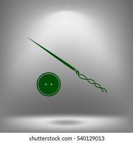 Sewing icon flat style stock vector illustration