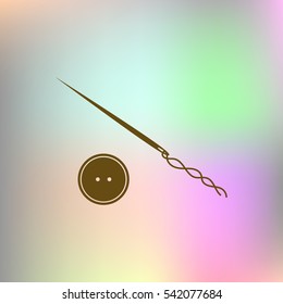 Sewing icon flat style stock vector illustration