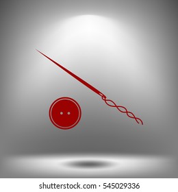 Sewing icon flat style stock vector illustration