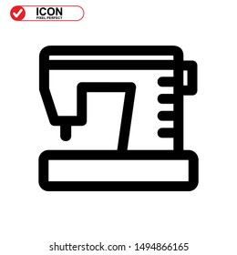 sewing icon isolated sign symbol vector illustration - high quality black style vector icons
