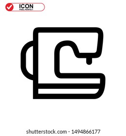 sewing icon isolated sign symbol vector illustration - high quality black style vector icons

