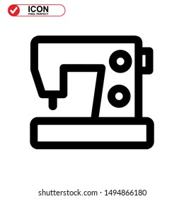 sewing icon isolated sign symbol vector illustration - high quality black style vector icons
