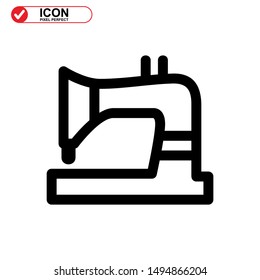 sewing icon isolated sign symbol vector illustration - high quality black style vector icons
