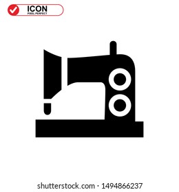 sewing icon isolated sign symbol vector illustration - high quality black style vector icons
