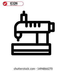 sewing icon isolated sign symbol vector illustration - high quality black style vector icons
