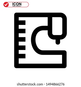 sewing icon isolated sign symbol vector illustration - high quality black style vector icons
