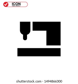 sewing icon isolated sign symbol vector illustration - high quality black style vector icons
