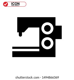 sewing icon isolated sign symbol vector illustration - high quality black style vector icons
