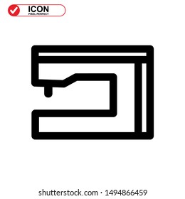 sewing icon isolated sign symbol vector illustration - high quality black style vector icons
