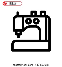sewing icon isolated sign symbol vector illustration - high quality black style vector icons

