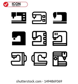 sewing icon isolated sign symbol vector illustration - Collection of high quality black style vector icons
