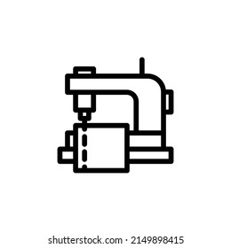 Sewing Icon. Line Art Style Design Isolated On White Background