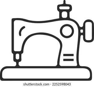 Sewing icon, sewing machine icon black vector